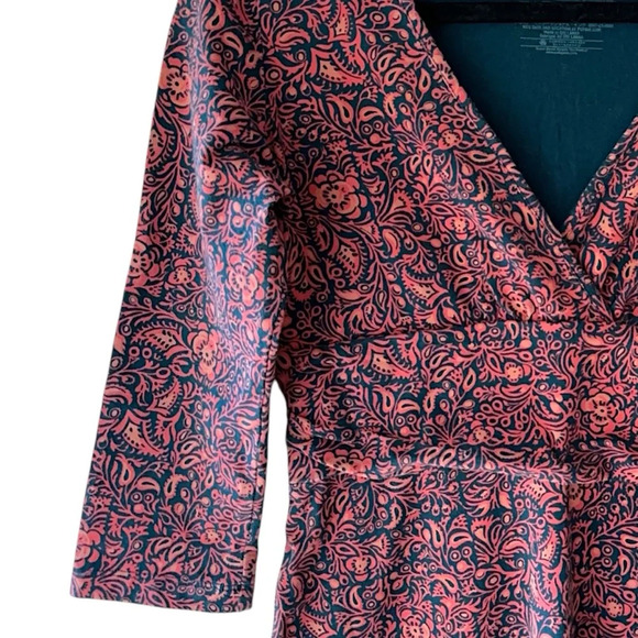 PATAGONIA NWOT MARGOT IRONWORKS DRESS ORGANIC COTTON SPANDEX 3/4 SLEEVE |  SMALL - Picture 4 of 9